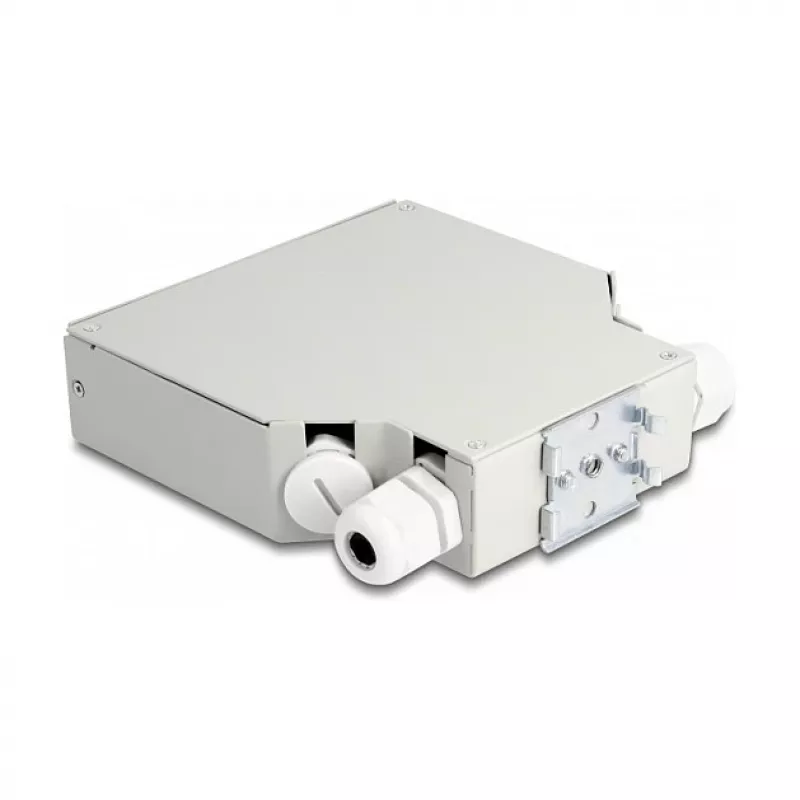 DeLOCK Fiber Optic Distribution Box DIN rail 8 port grey