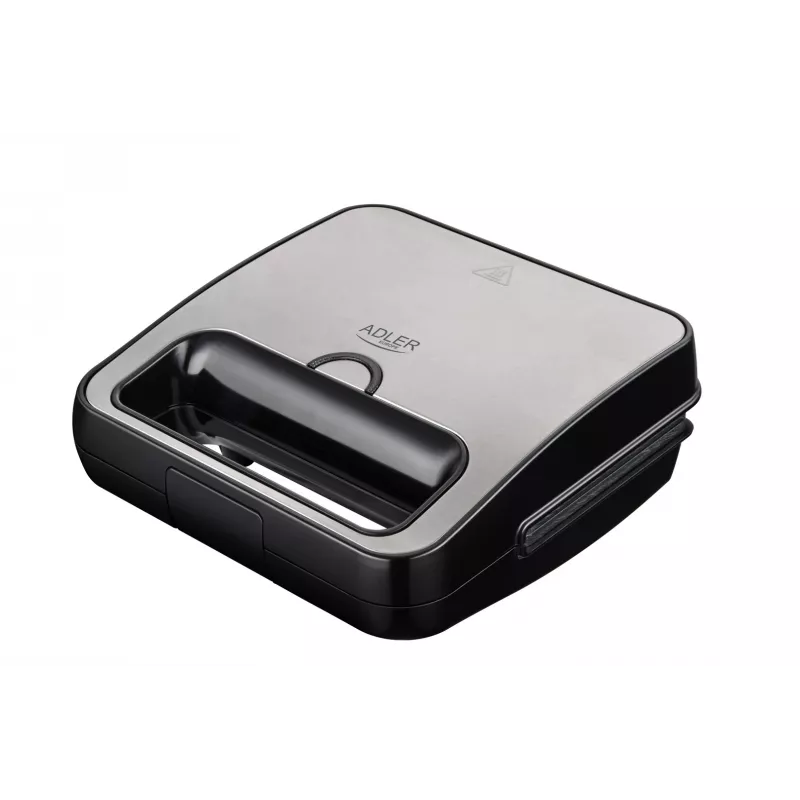 Toaster Adler AD 3079 — single non-stick plate, 750 W, black, vertical storage
