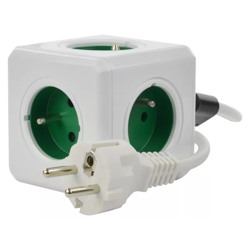 Allocacoc PowerCube Extended Type E power extension 1.5 m 5 AC outlet(s) Indoor Green