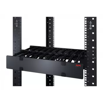 APC NetShelter Cable Management, Horizontal Cable Manager, 1U, Single Side with Cover, Black, 482.6 x 44.45 x 165.1 mm