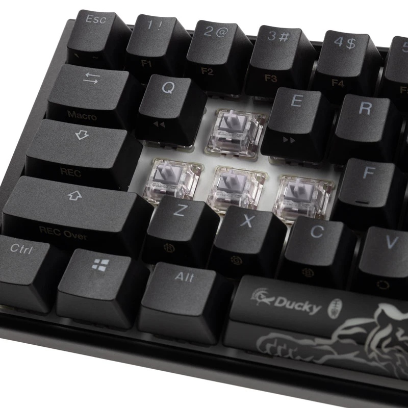 Ducky One 3 Classic Black/White Mini Gaming Keyboard, RGB LED - MX-Speed-Silver (US) (DKON2161ST-PUSPDCLAWSC1)