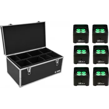 LED truss light EUROLITE TL-4 set of 6 with flight case