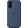 Silicone Case Apple iPhone 16 MagSafe Denim Cover Blue 6.1 inch