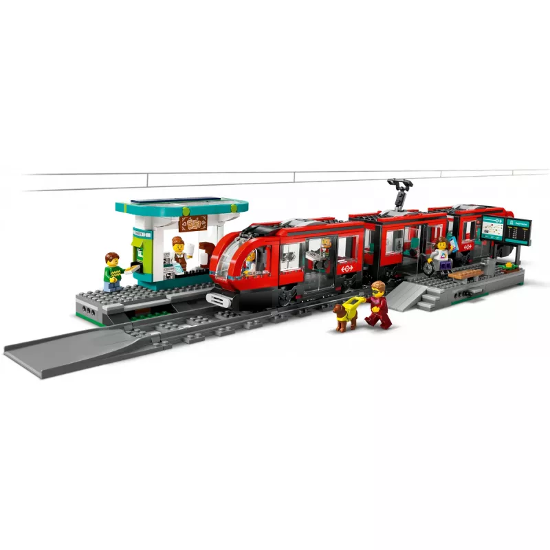 LEGO City city tram and station role play building set for children with toy Tram gift for boys and girls from 7 years who love vehicles