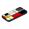 Protective case iKins for Apple iPhone 12 mini — black Mondrian design