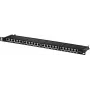 HELOS 134334 Cat.6a Shielded 24-Port 0.5U 19-Inch Rack Mount Patch Panel, Grey