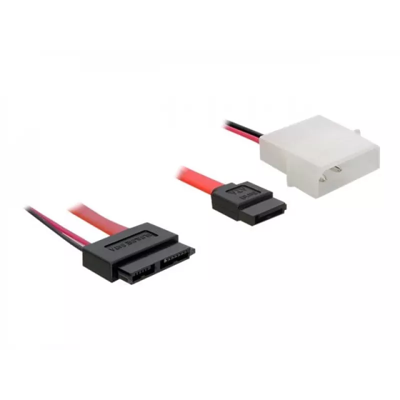 Delock SATA Slimline ALL-in-One cable - SATA-Kabel - Slimline SATA, 4-Pin interner Netzstecker (5 V)