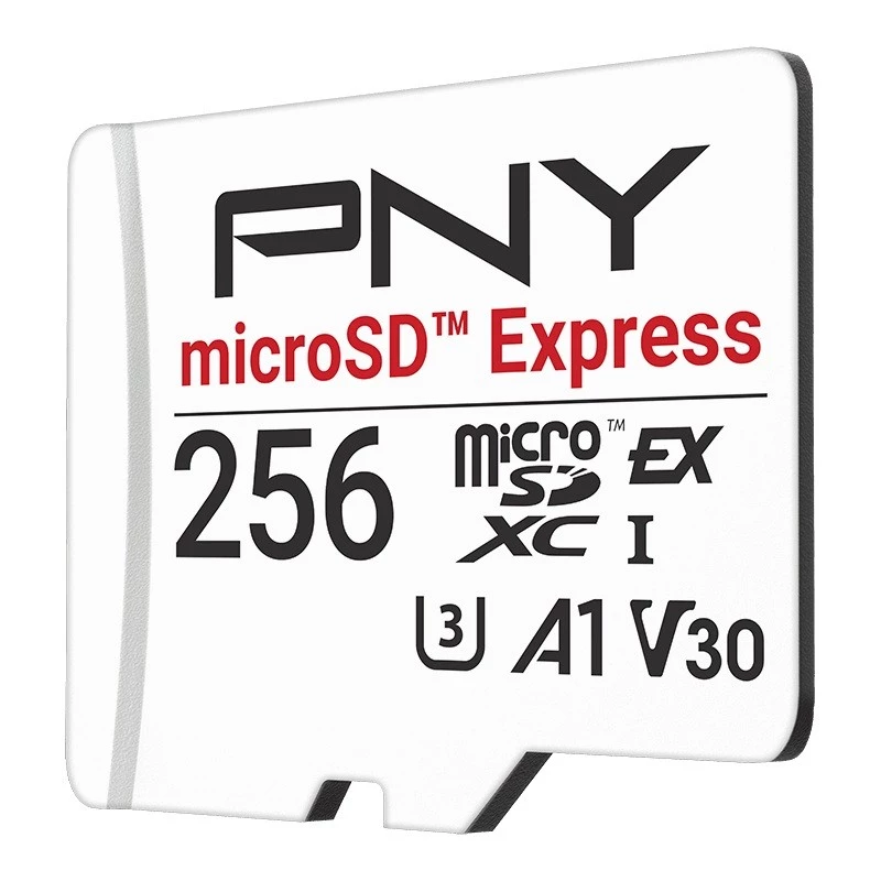 MicroSDXC memory card PNY microSD Express 256 GB UHS‑I Read 890 MB/s Write 750 MB/s U3 V30