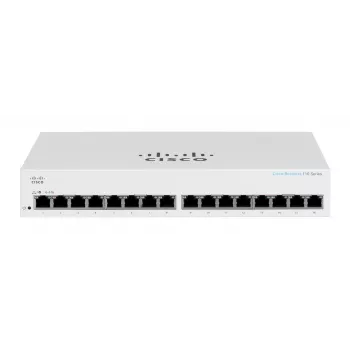 Switch, Cisco CBS110 Unmanaged L2 Gigabit Ethernet 16x RJ-45 (10/100/1000), 1U, 32 Gbps