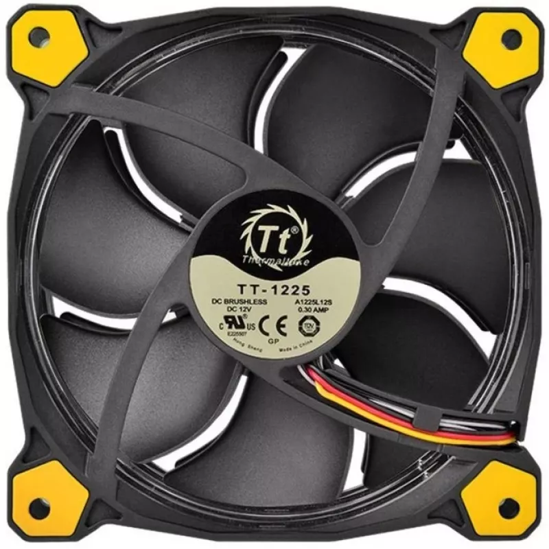 Thermaltake Riing 14 LED 140mm Case Fan Black/Yellow