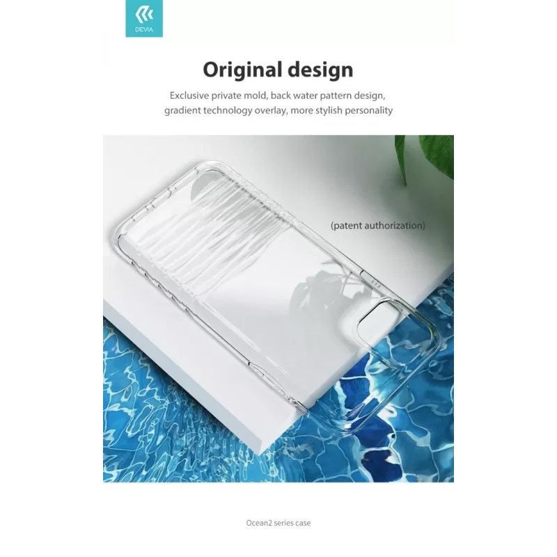 Smartphone case Devia Ocean2 series for iPhone 11 Pro Max, clear, protective transparent cover