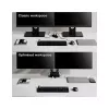 Manhattan Dual Desk Mount for TV & Monitors (Full Motion Gas Spring) with built-in Dock, For screens to 27 inch, Ports (x7): Ethernet,HDMI (x2),USB-A (x3) and USB-C,Power Delivery (100W) to USB-C Port (Separate USB-C wall charger/cable needed),VESA: 75x75 and 100x100mm