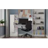 Cosmo Desk + Bookcase Set, White