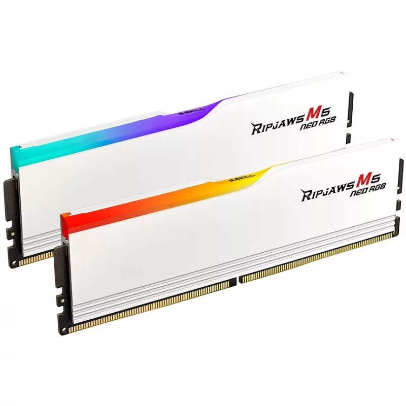 DIMM 64 GB DDR5-6000 (2x 32 GB) Dual-Kit, Memory White, F5-6000J3040G32GX2-RM5NRW, Ripjaws M5 Neo, AMD EXPO