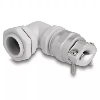 DeLOCK Cable Gland 90° angled PG11 grey strain relief