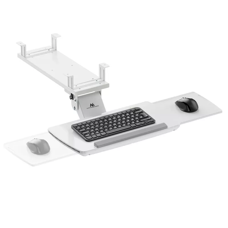 Keyboard holder MACLEAN MC-156 W — adjustable under-desk tray, max load 5 kg