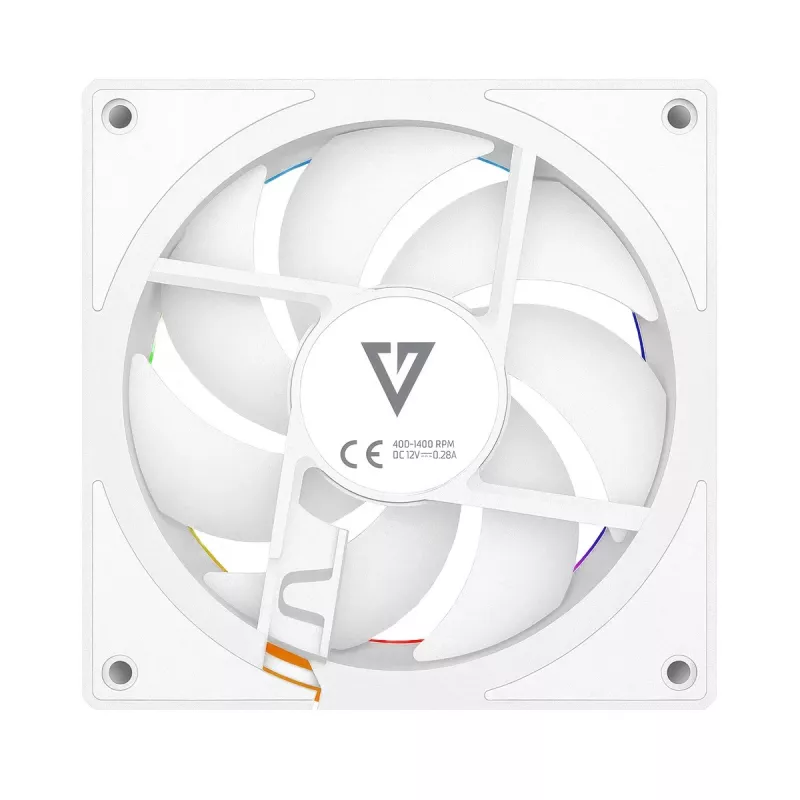 Case fan MODECOM VOLCANO LOOP 120 ARGB Reverse Fan White 120 mm, PWM, 400–1400 RPM
