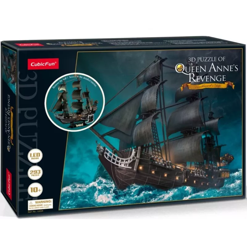 3D LED Puzzle Queen Annes L522H — decorative illuminated model kit with LED lighting