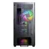 Montech X5M (B) Micro Tower PC case — Micro‑ATX/Mini‑ITX, 3x120mm front, 1x120mm rear, supports ATX PSU, 2x3.5 inch + 4x2.5 inch, Black