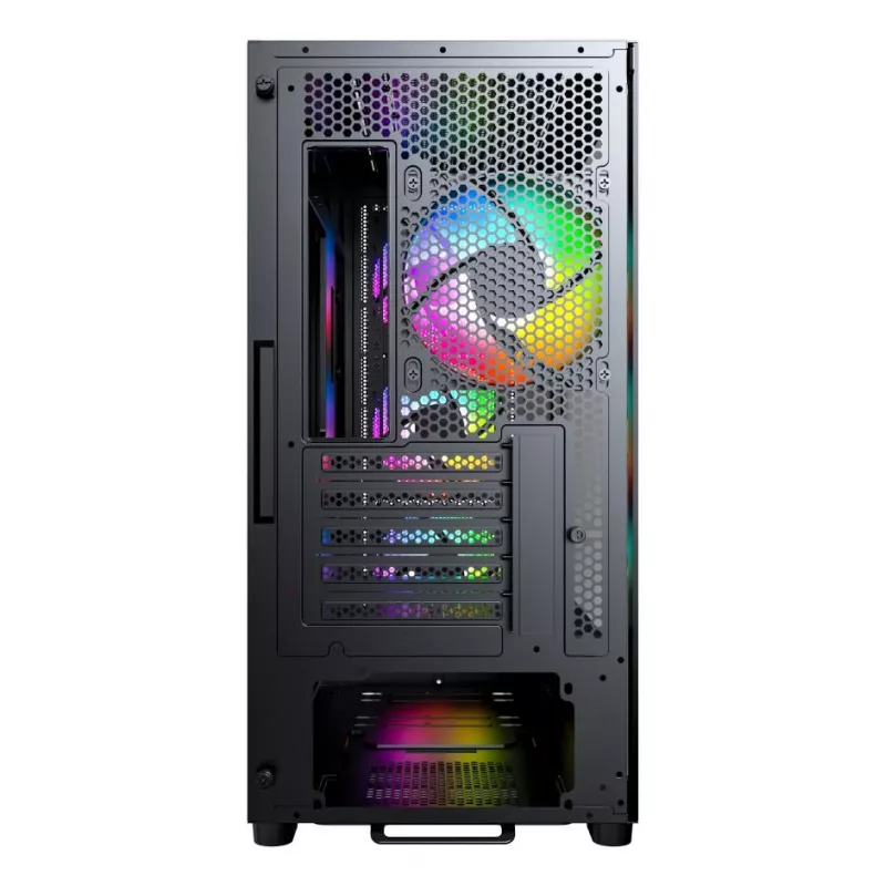 Montech X5M (B) Micro Tower PC case — Micro‑ATX/Mini‑ITX, 3x120mm front, 1x120mm rear, supports ATX PSU, 2x3.5 inch + 4x2.5 inch, Black