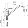 Kitchen mixer PYRAMIS ASALIA 090922438 single-lever, stainless steel, 148 mm height, chrome finish, vertical mount