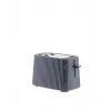 Toaster Alessi MDL08B Black — Plissé design, 6 browning settings, bagel/defrost/reheat, 340×185×250 mm