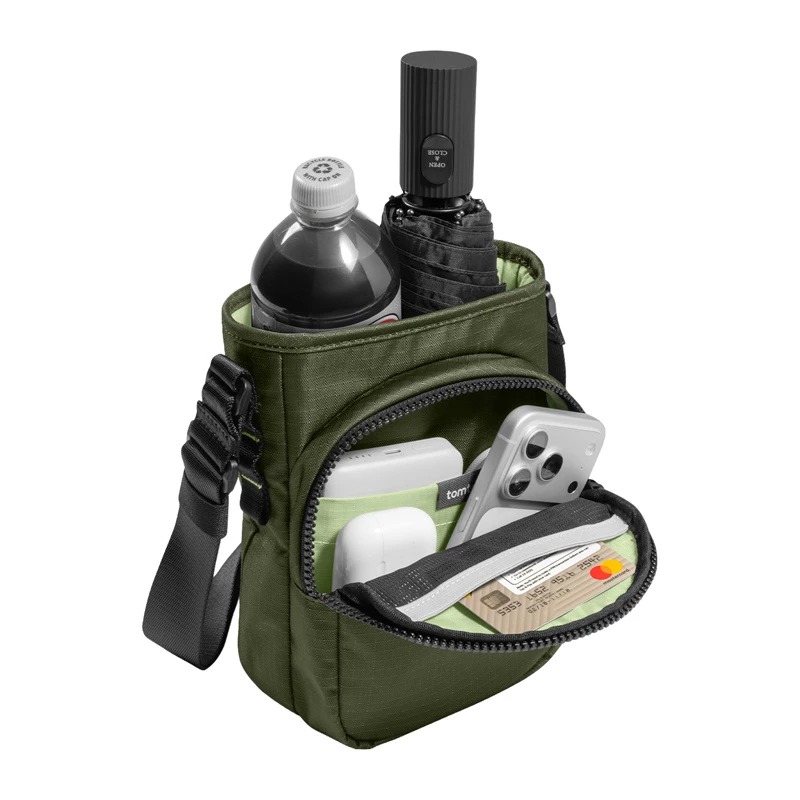 Tomtoc GameOn-G50 Switch 2 JoyCarry Sling Bag green — carrying bag for Nintendo Switch OLED and Switch 2