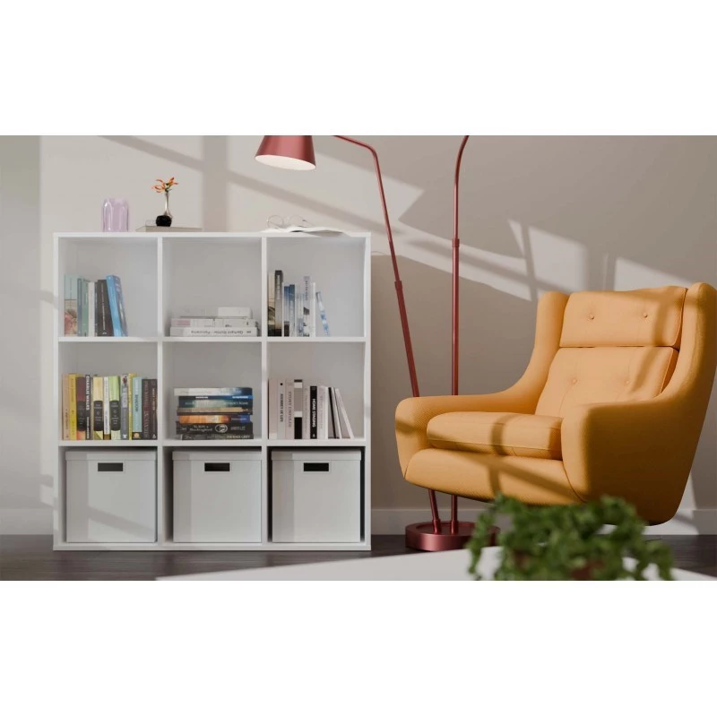 MALAX 3x3 H WHITE SHELVING UNIT