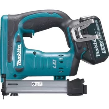 Cordless Stapler DST221RTJ, 18 Volt, Electric Stapler Blue/black, 2x Lithium-Ion-Battery 5,0Ah, in MAKPAC size 2