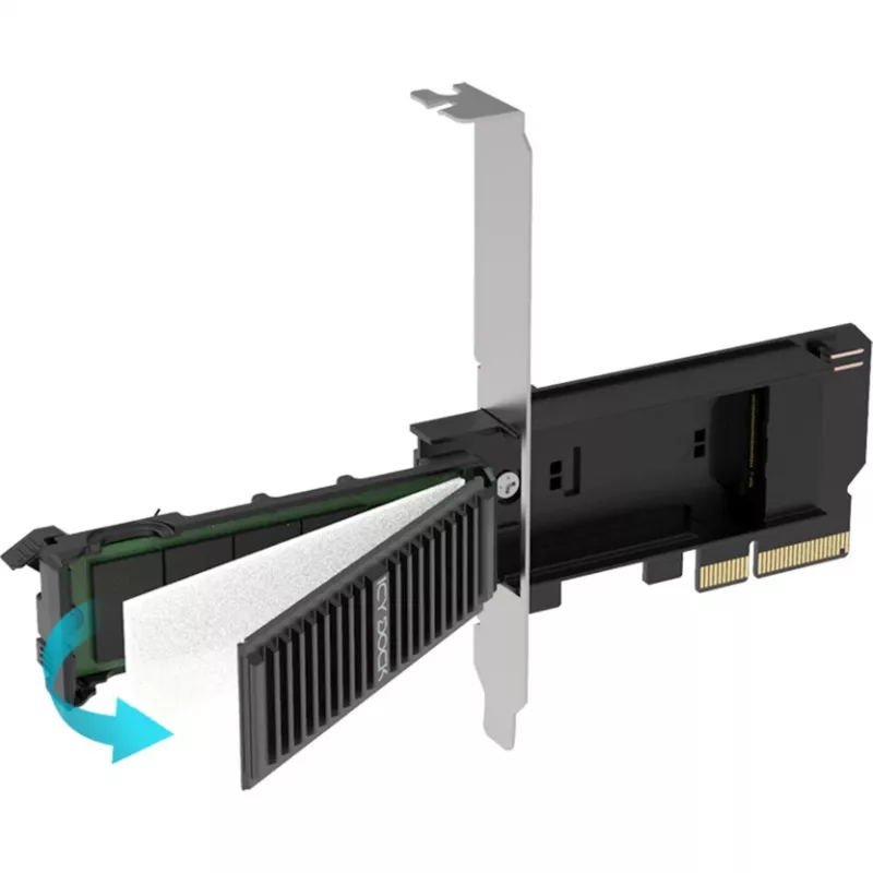 ICY DOCK MB305M4P-B Removable M.2 NVMe SSD to PCIe 4.0 x4 Adapter Card
