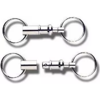 Key holder WEDO 262 51526 — metal key rings, silver nickel-plated