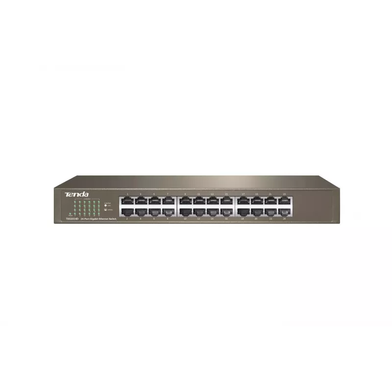 Unmanaged switch TENDA TEG1024D 24-port Gigabit Ethernet, 48 Gbps, 8000 MAC table, blue