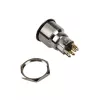 Push button switch DimasTech PD211 22 mm Silverline Dot RGB — vandal-resistant panel control