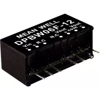AC/DC power adapter MEAN WELL DPBW06G-15, input 18–75 V, output 15 V, 6 W