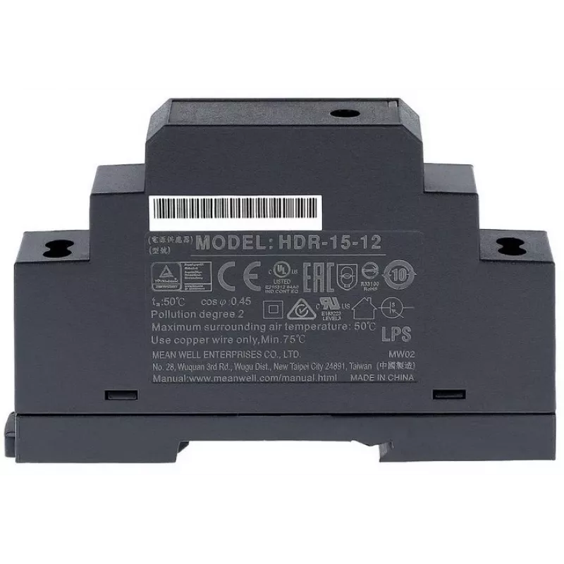 Power Adapter MEAN WELL HDR-15-12