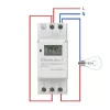 DIN rail electronic timer switch QOLTEC 50983, battery powered, for automation circuits