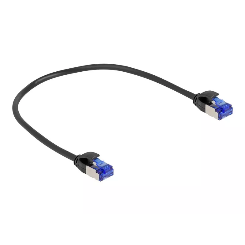 Network Cable DeLOCK RJ45 Cat.6A S/FTP Slim 0.25m Black