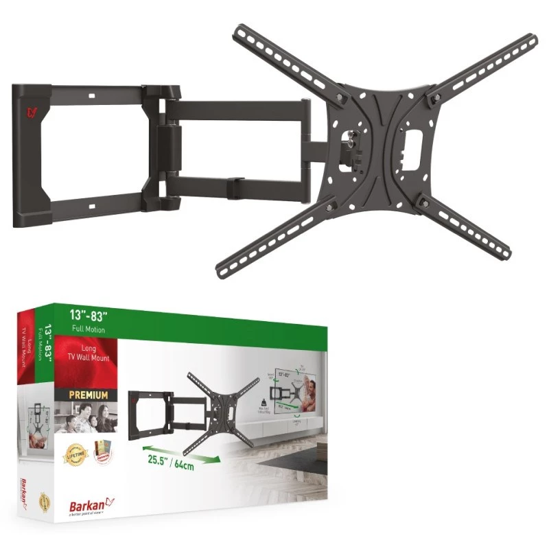 TV mount Barkan Mounting Systems 4400 50 kg 2.03 m Black