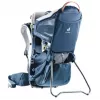 Baby carrier backpack DEUTER Kid Comfort Active — blue, polyamide, up to 22 kg, sunshade, footrest, VariQuick, Lite Air