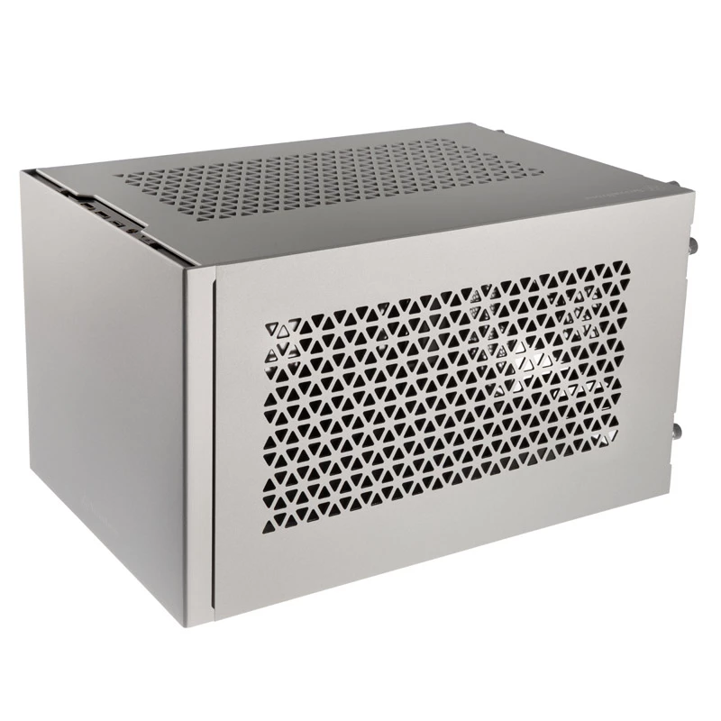 Mini-ITX case SILVERSTONE SST-SG15S, silver aluminum compact chassis