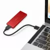 SSD enclosure QOLTEC 51831 USB 3.0 for M.2 SATA drives up to 2TB, red, supports 30 mm length, up to 4 drives