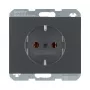Socket outlet Type F berker 47157006, 16 A, 250 V, anthracite, thermoplastic housing