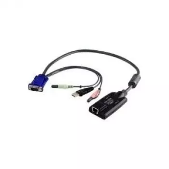 ATEN USB - VGA to Cat5e/6 KVM Adapter Cable (CPU Module), with Audio & Virtual Media Support