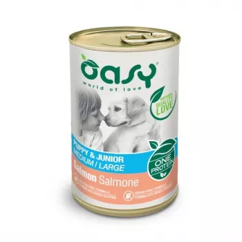 Oasy One Protein Puppy & Junior M/L Salmon 400gr