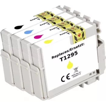 Renkforce Ink Combination-Pack replaces Epson T1295 (C13T129540) compatible Black, Cyan, Magenta, Yellow RF-I-T1291-4BKCMY4PK RF-5718864 (RF-5718864)