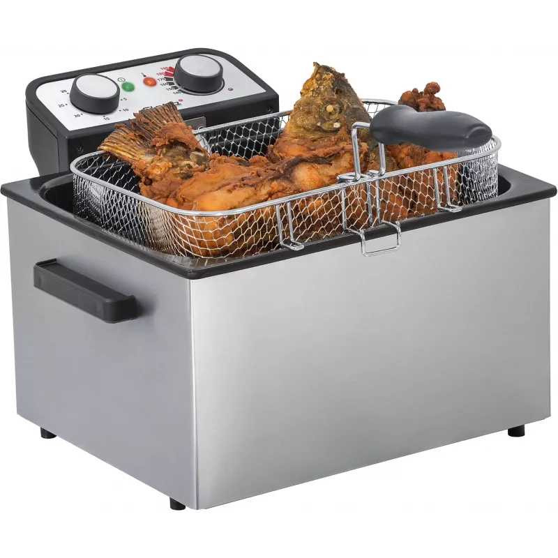 Deep Fryer Steba DF 300 Double 5 L 3000 W Black Stainless Steel