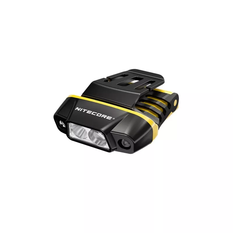 Headband flashlight Nitecore NU11 — 150 lm, IPX5, USB rechargeable, 41 g, yellow/black