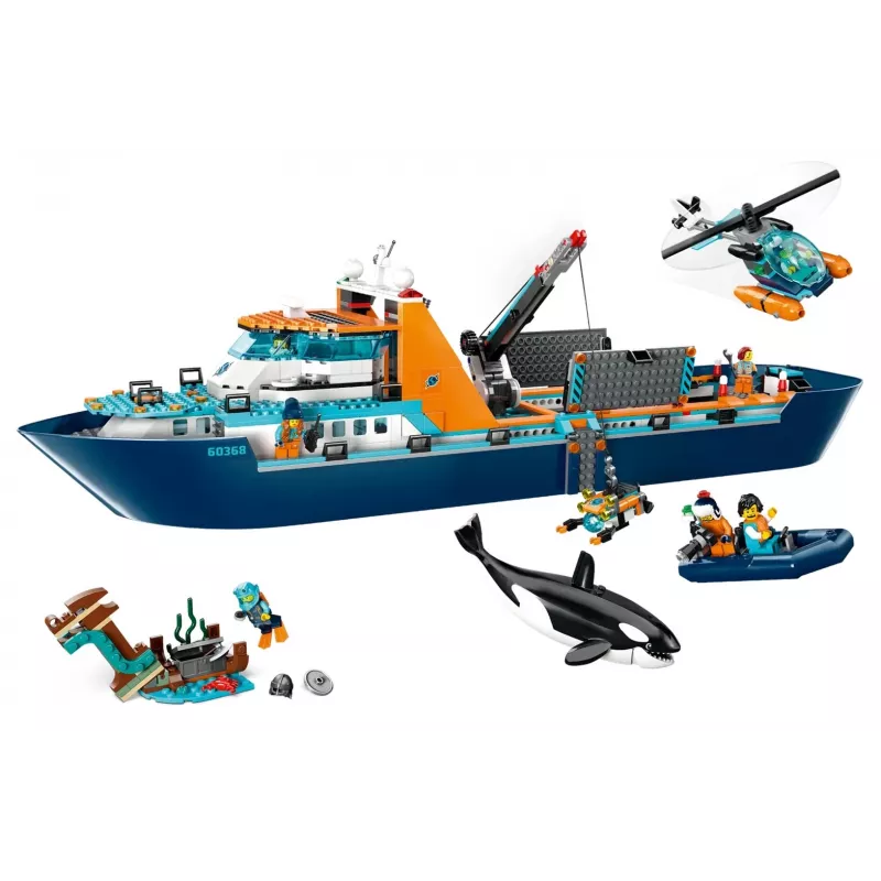 Construction toy LEGO City Arctic Exploration Ship 60368 — 815 pieces, 7+ years, includes 4 minifigures