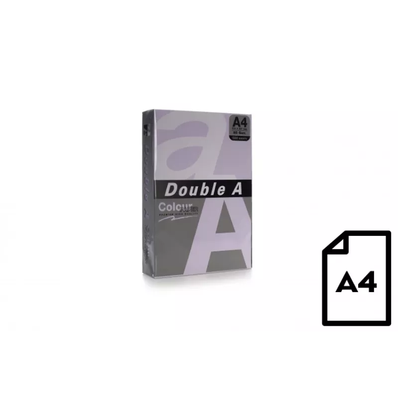 Colour paper Double A, 80g, A4, 500 sheets, Levender