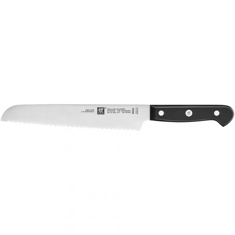 Knife and cutlery block set ZWILLING Gourmet 7 pcs — stainless steel blades, plastic handles, includes chef, carving, bread, paring, universal knives, kitchen shears